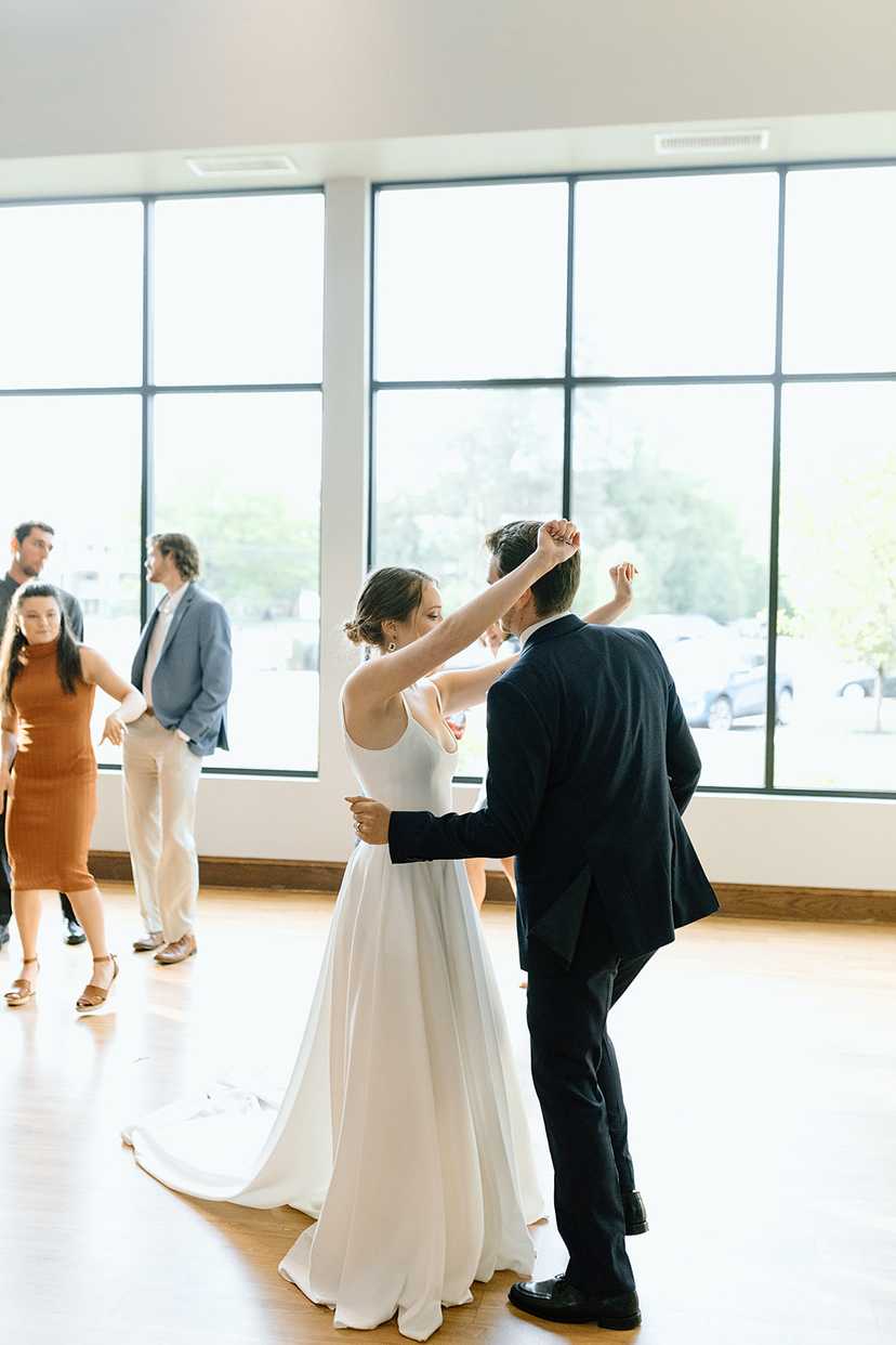 A special dance between bride and groom.